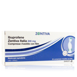 IBUPROFENE (ZENTIVA ITALIA)*24 cpr riv 200 mg